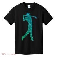 Golfer Silhouette Golf Things Golfing Dad Women Kids T-Shirt thumb 0