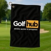 Golfhub Stroke Game In Progress Golf Towel thumb 1