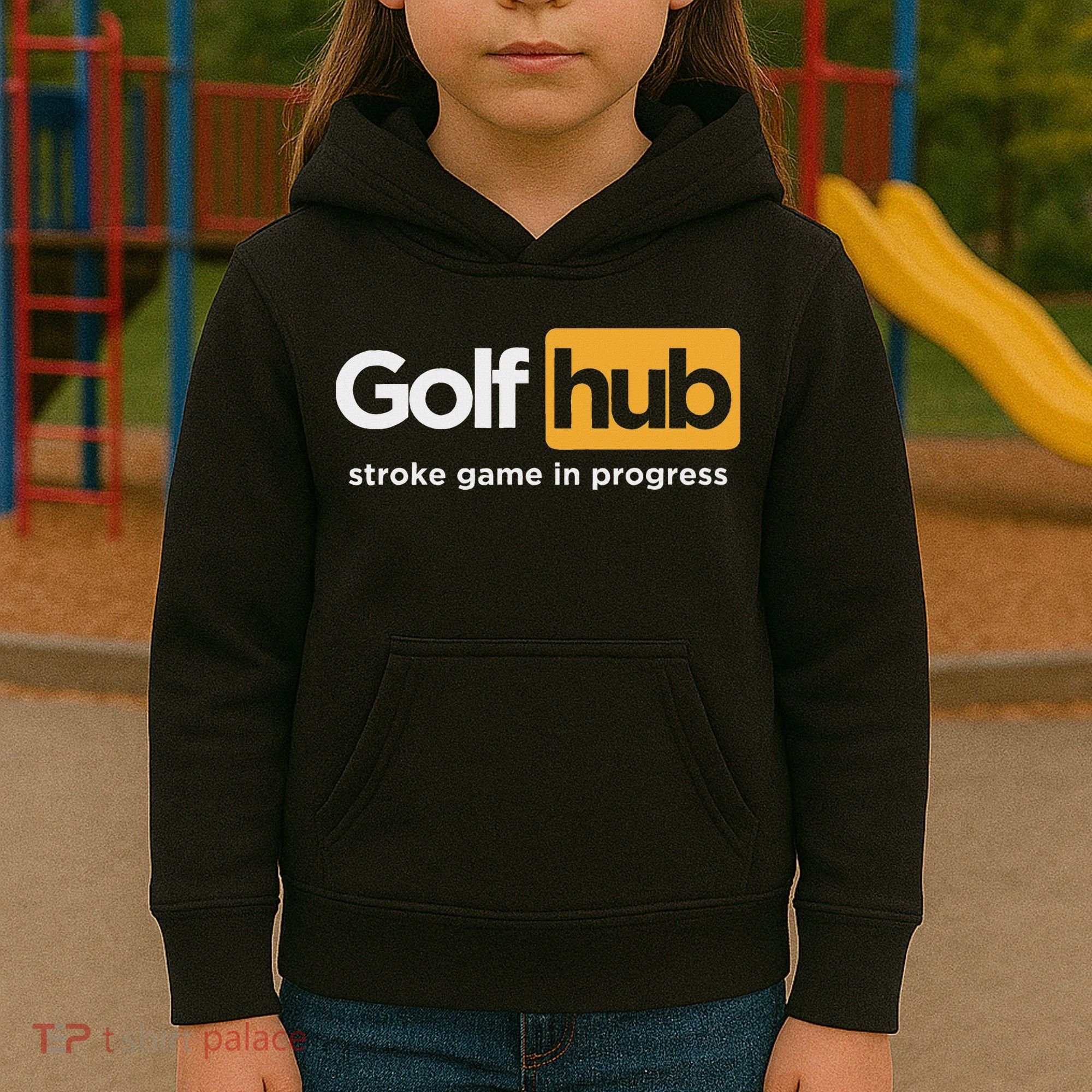 Golfhub Stroke Game In Progress Kids Hoodie