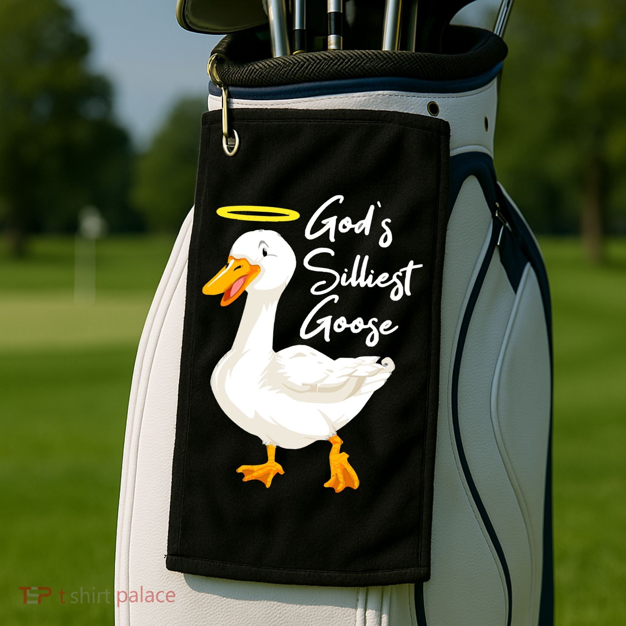 Gods Silliest Goose Golf Towel