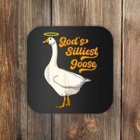 God's Silliest Goose Funny Coaster thumb 0