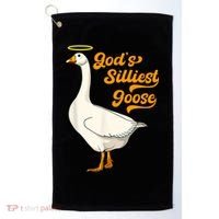 God's Silliest Goose Funny Golf Towel thumb 0