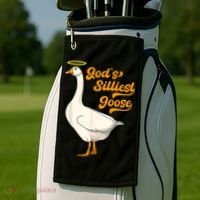God's Silliest Goose Funny Golf Towel thumb 2