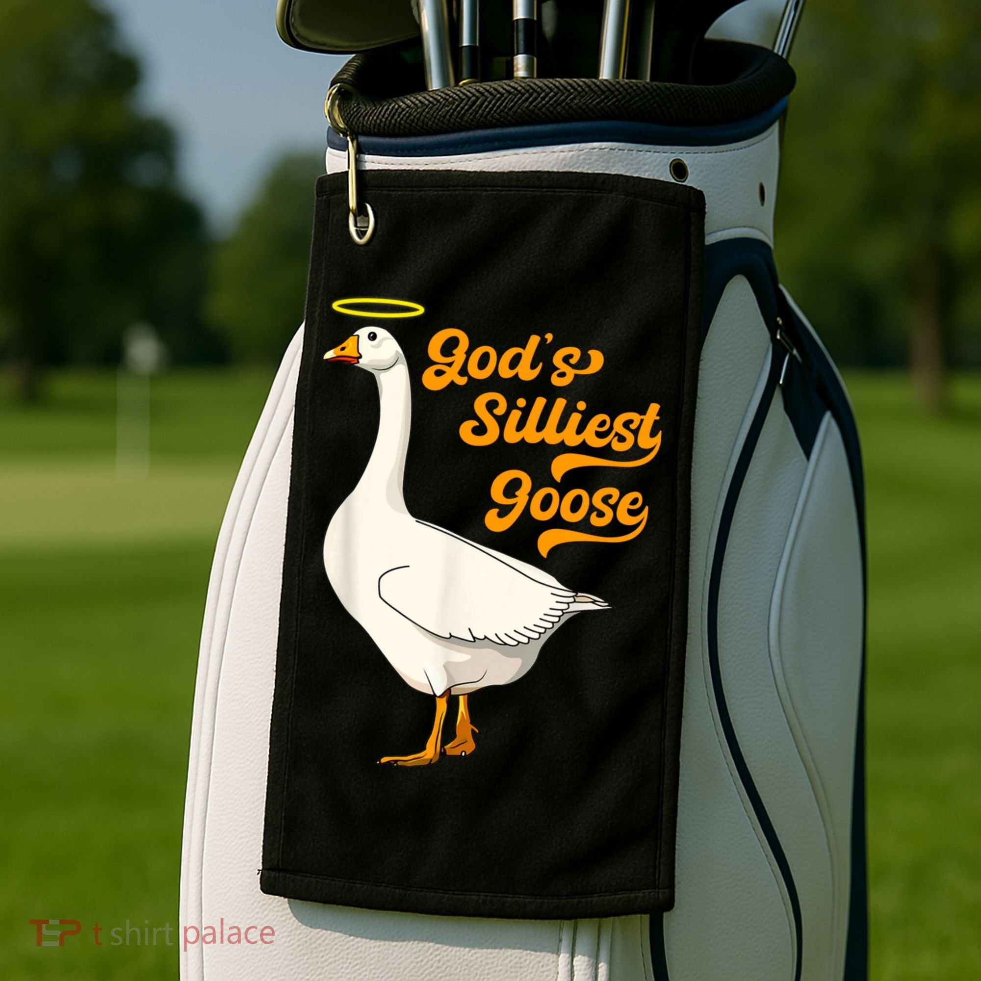 God's Silliest Goose Funny Golf Towel