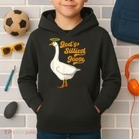 God's Silliest Goose Funny Kids Hoodie thumb 2