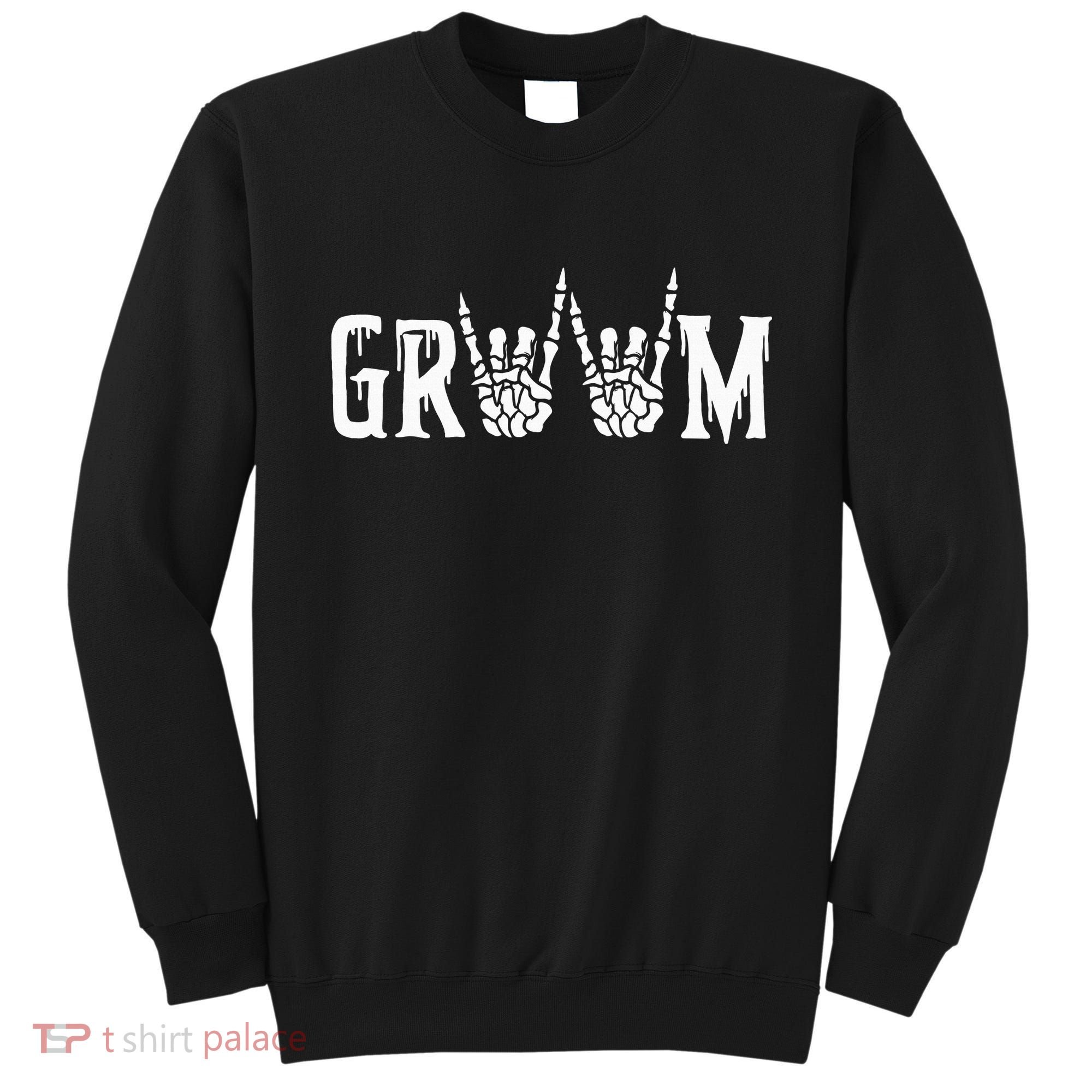 Gothic Skeleton Groom Wedding Just Married Spooky Halloween Sweatshirt