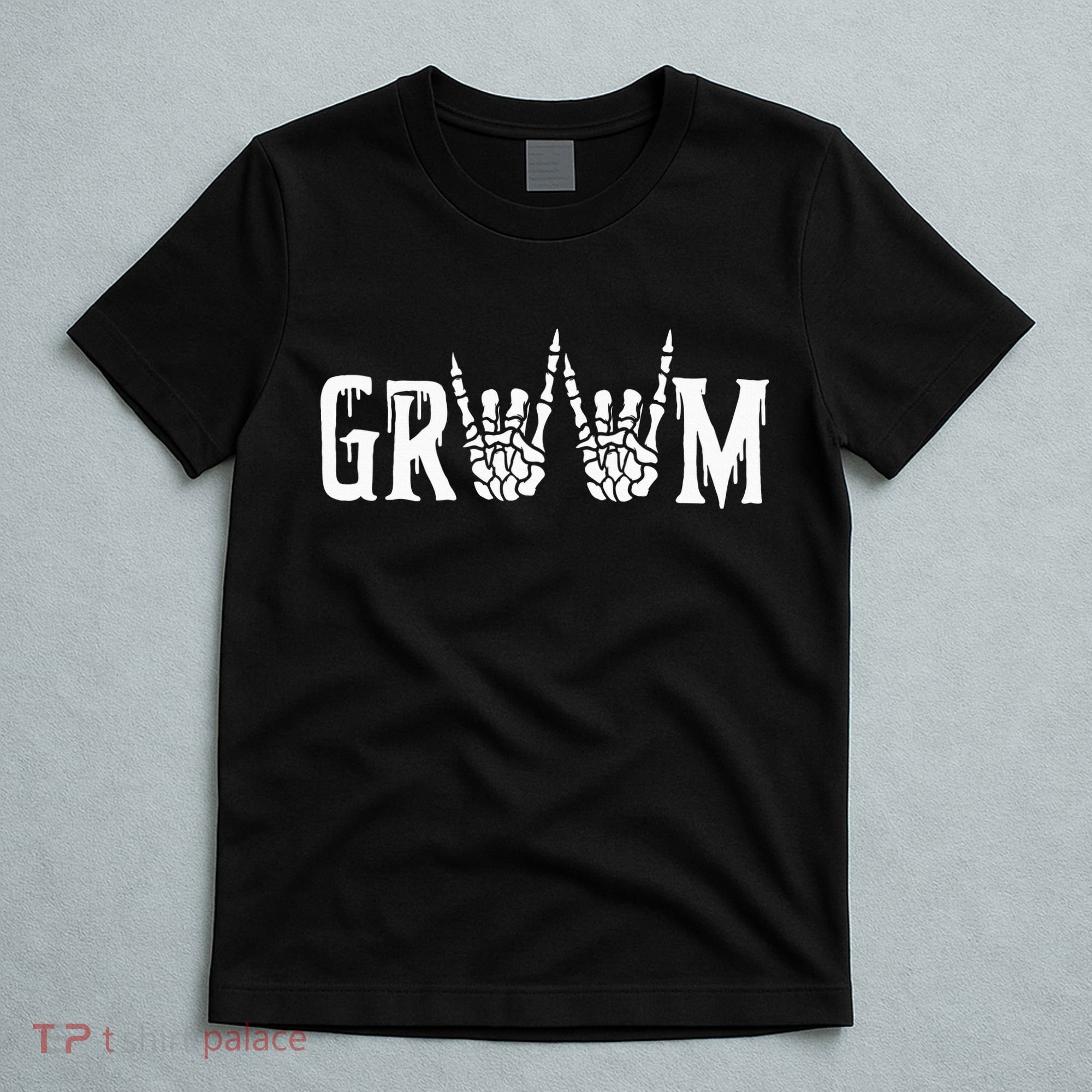 Gothic Skeleton Groom Wedding Just Married Spooky Halloween T-Shirt