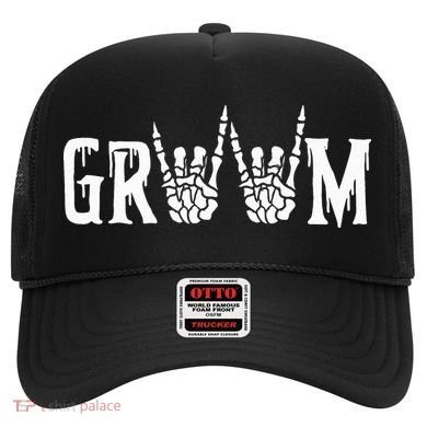 Gothic Skeleton Groom Wedding Just Married Spooky Halloween Hat