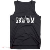 Gothic Skeleton Groom Wedding Just Married Spooky Halloween Tank Top thumb 0