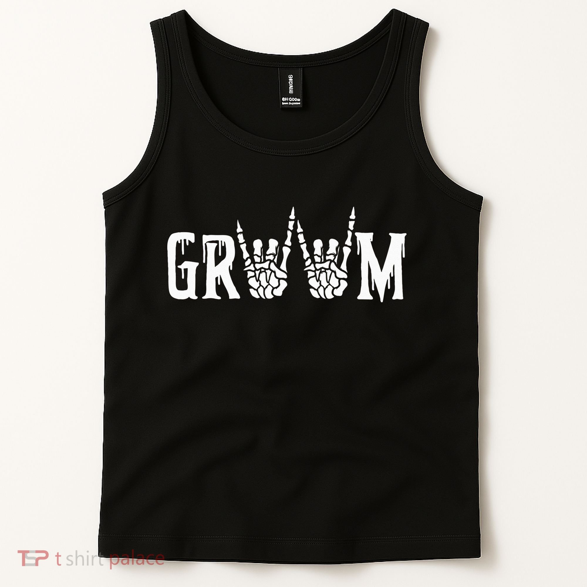 Gothic Skeleton Groom Wedding Just Married Spooky Halloween Tank Top