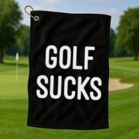Golf Sucks Golf Towel thumb 1