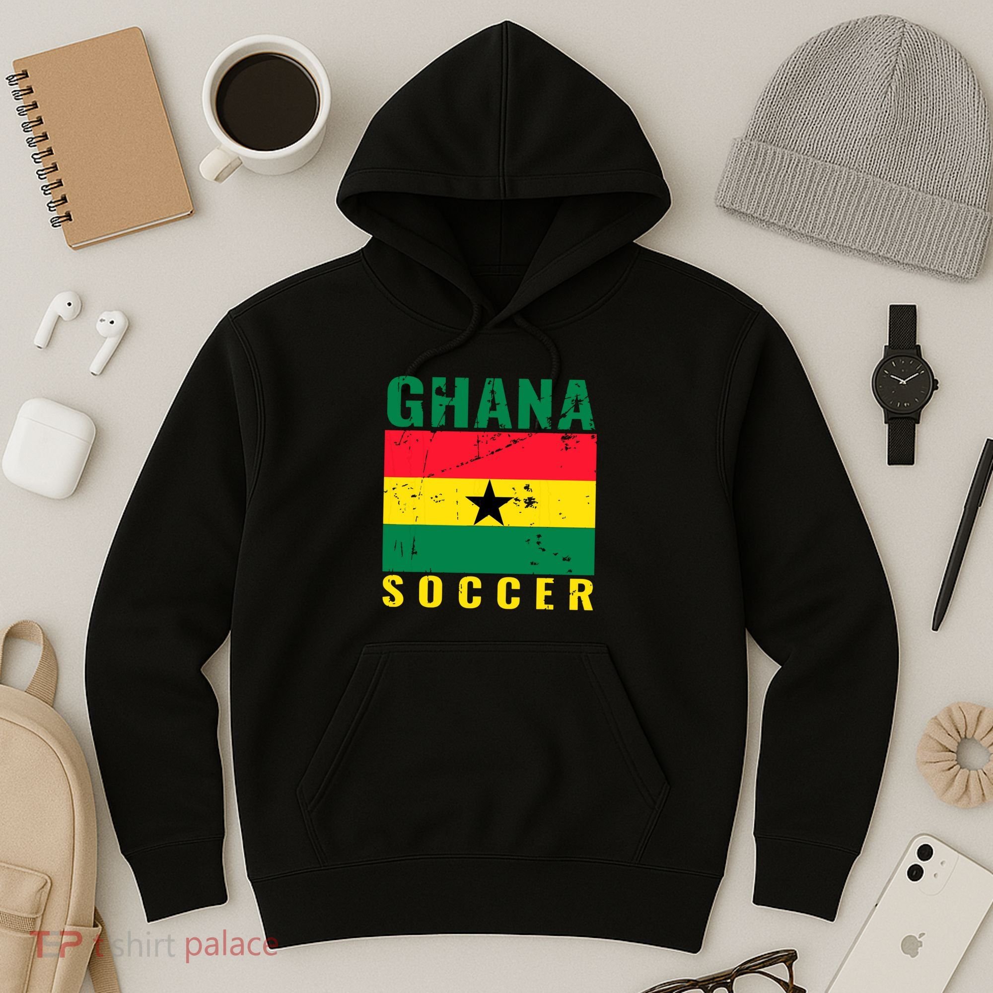 Ghana Soccer Ghana Flag T Hoodie