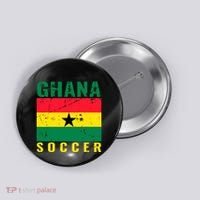 Ghana Soccer Ghana Flag T Button thumb 0