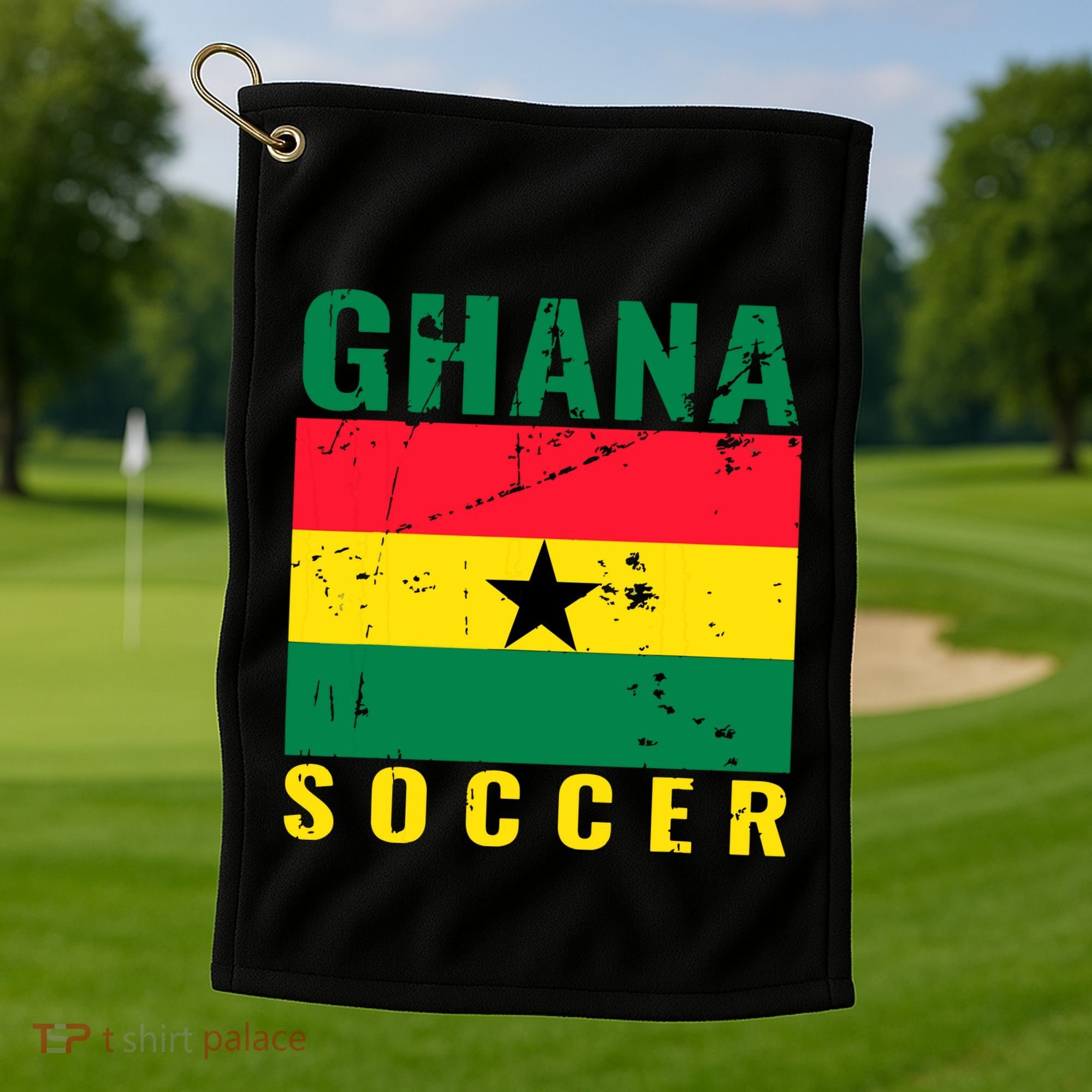 Ghana Soccer Ghana Flag T Golf Towel