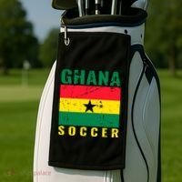 Ghana Soccer Ghana Flag T Golf Towel thumb 2