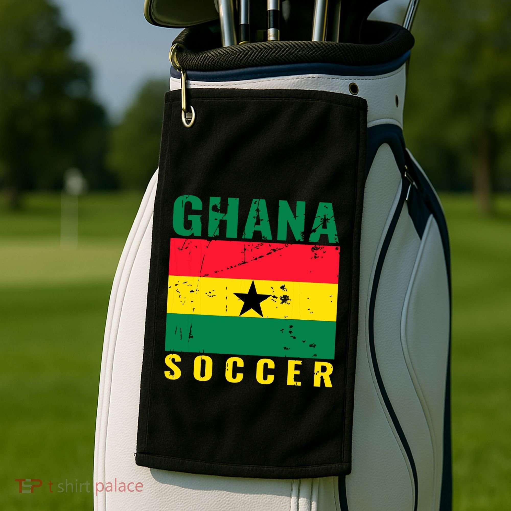 Ghana Soccer Ghana Flag T Golf Towel