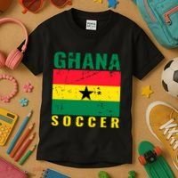Ghana Soccer Ghana Flag T Kids T-Shirt thumb 3