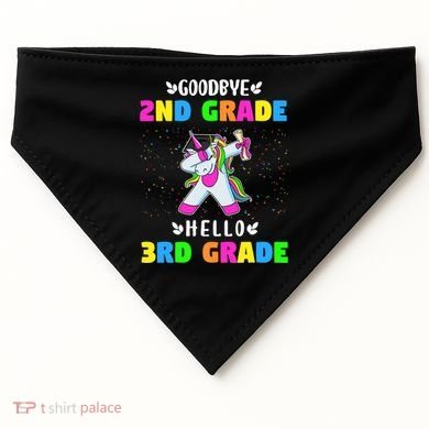 Goodbye Second Grade Hello Third Grade USA-Made Doggie Bandana