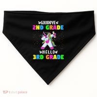 Goodbye Second Grade Hello Third Grade USA-Made Doggie Bandana thumb 0