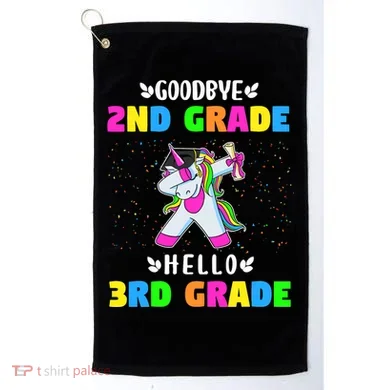 Goodbye Second Grade Hello Third Grade Golf Towel