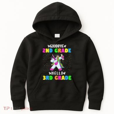 Goodbye Second Grade Hello Third Grade Kids Hoodie