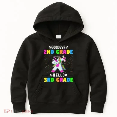 Goodbye Second Grade Hello Third Grade Kids Hoodie