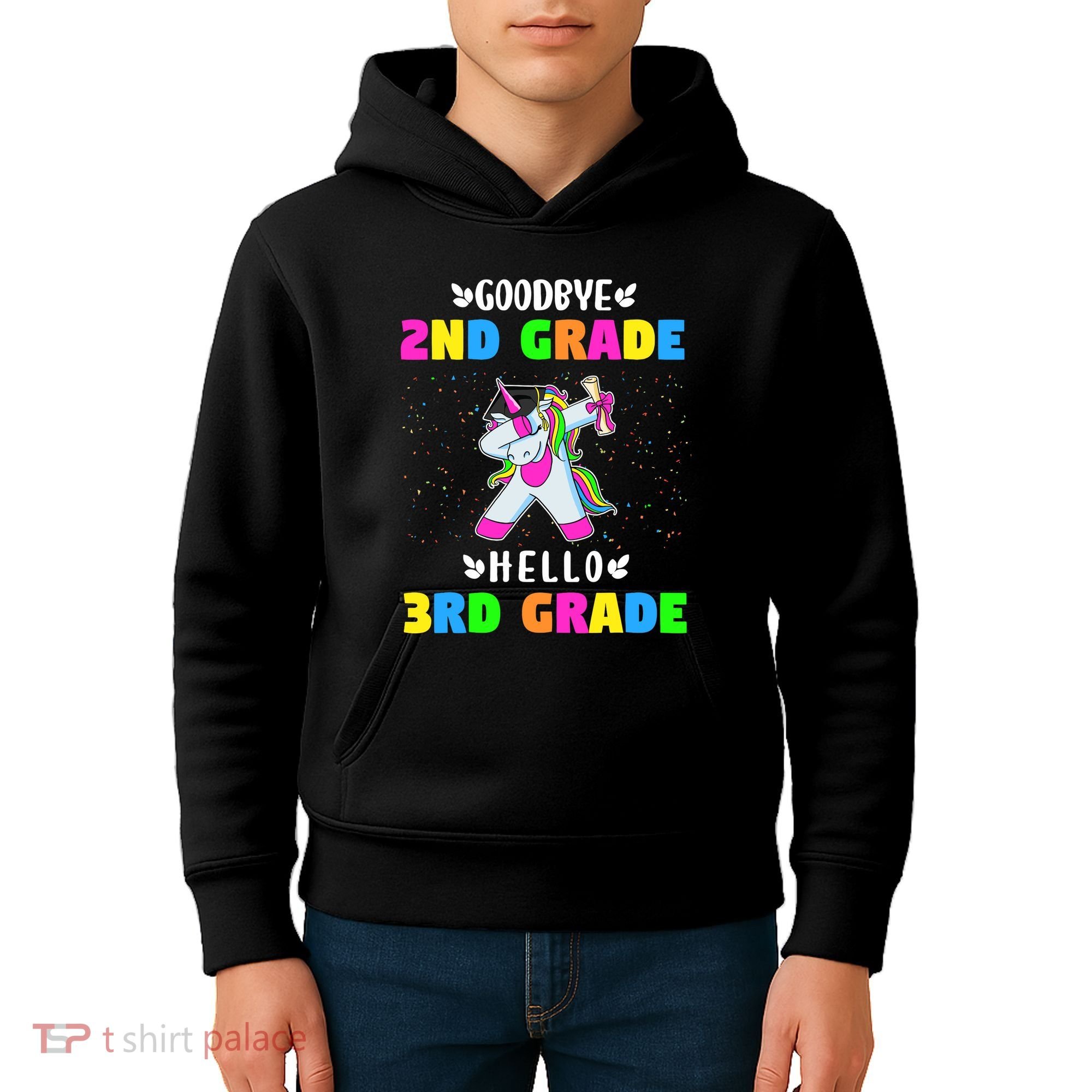 Goodbye Second Grade Hello Third Grade Kids Hoodie