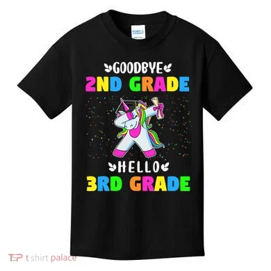 Goodbye Second Grade Hello Third Grade Kids T-Shirt