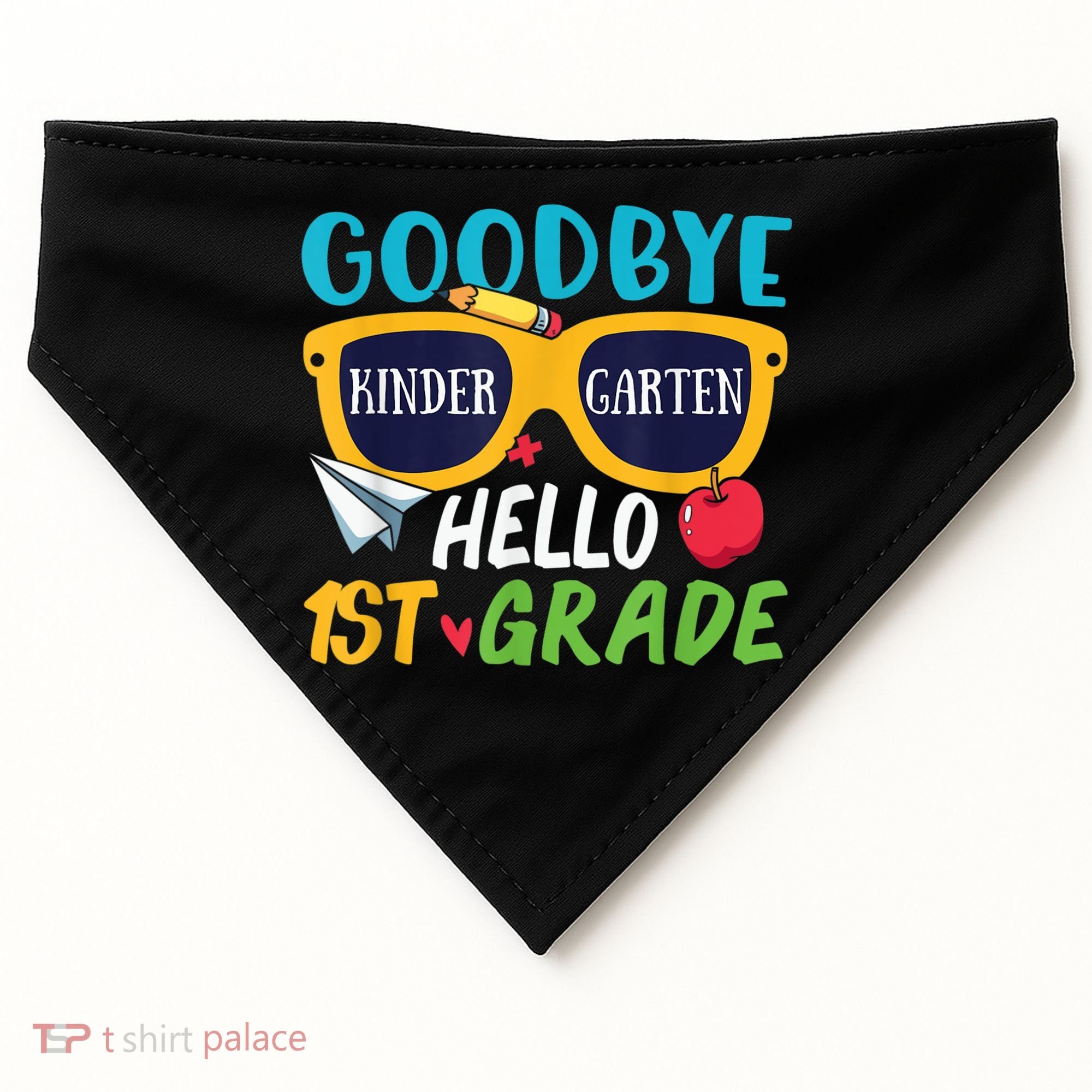 Graduation Shirt Goodbye Kindergarten Hello 1st Grade School USA-Made Doggie Bandana