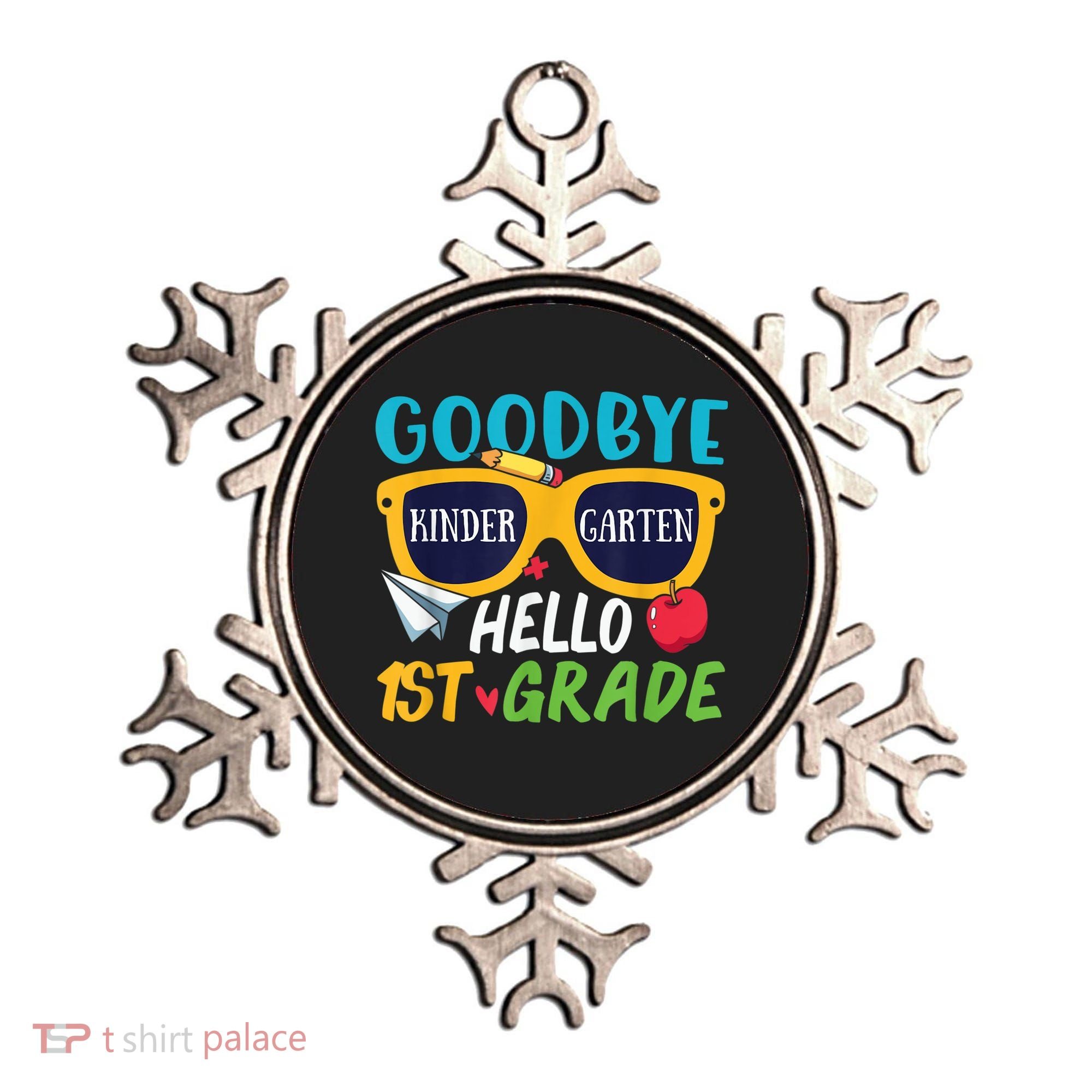 Graduation Shirt Goodbye Kindergarten Hello 1st Grade School Ornament