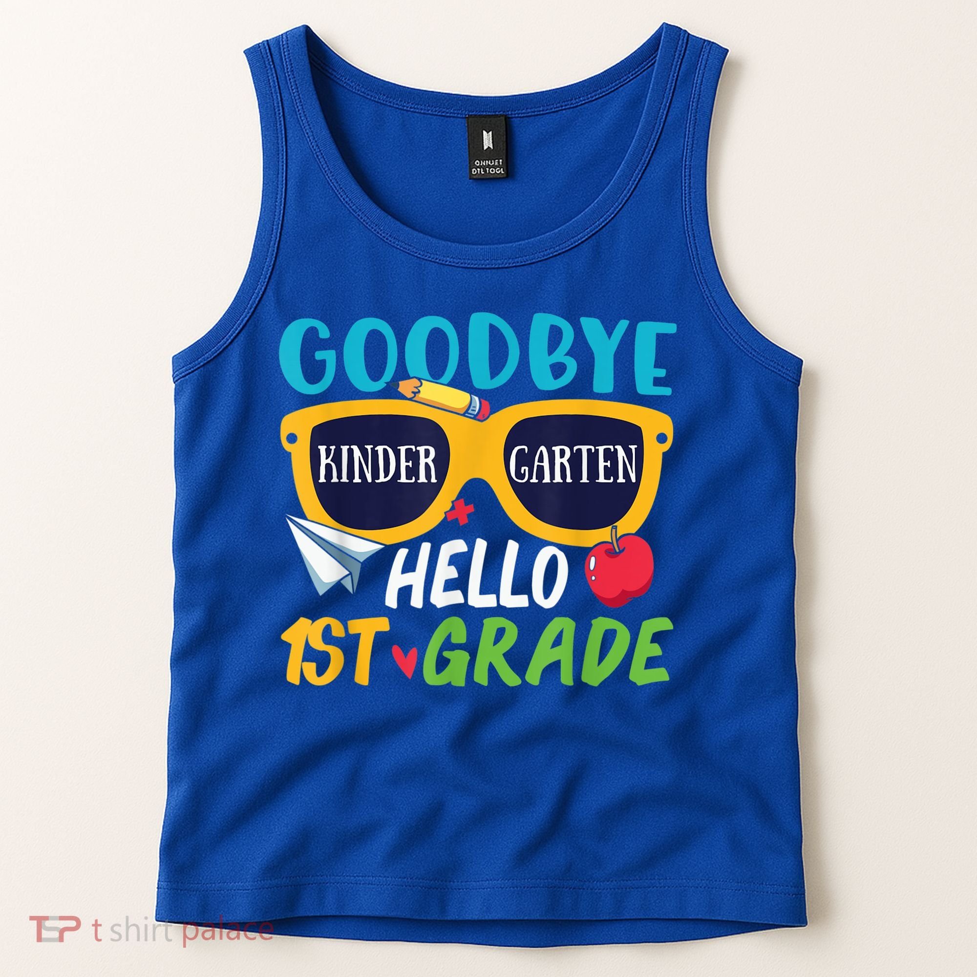 Graduation Shirt Goodbye Kindergarten Hello 1st Grade School Tank Top