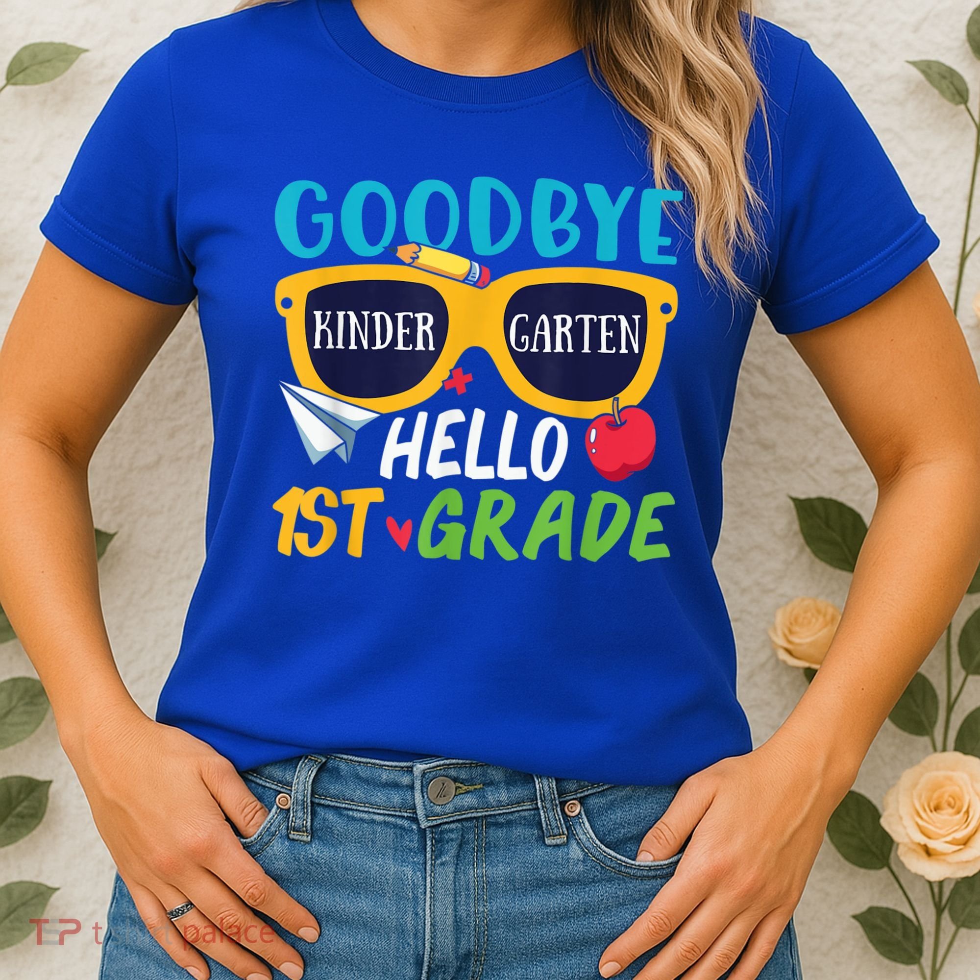 Graduation Shirt Goodbye Kindergarten Hello 1st Grade School Women's T-Shirt