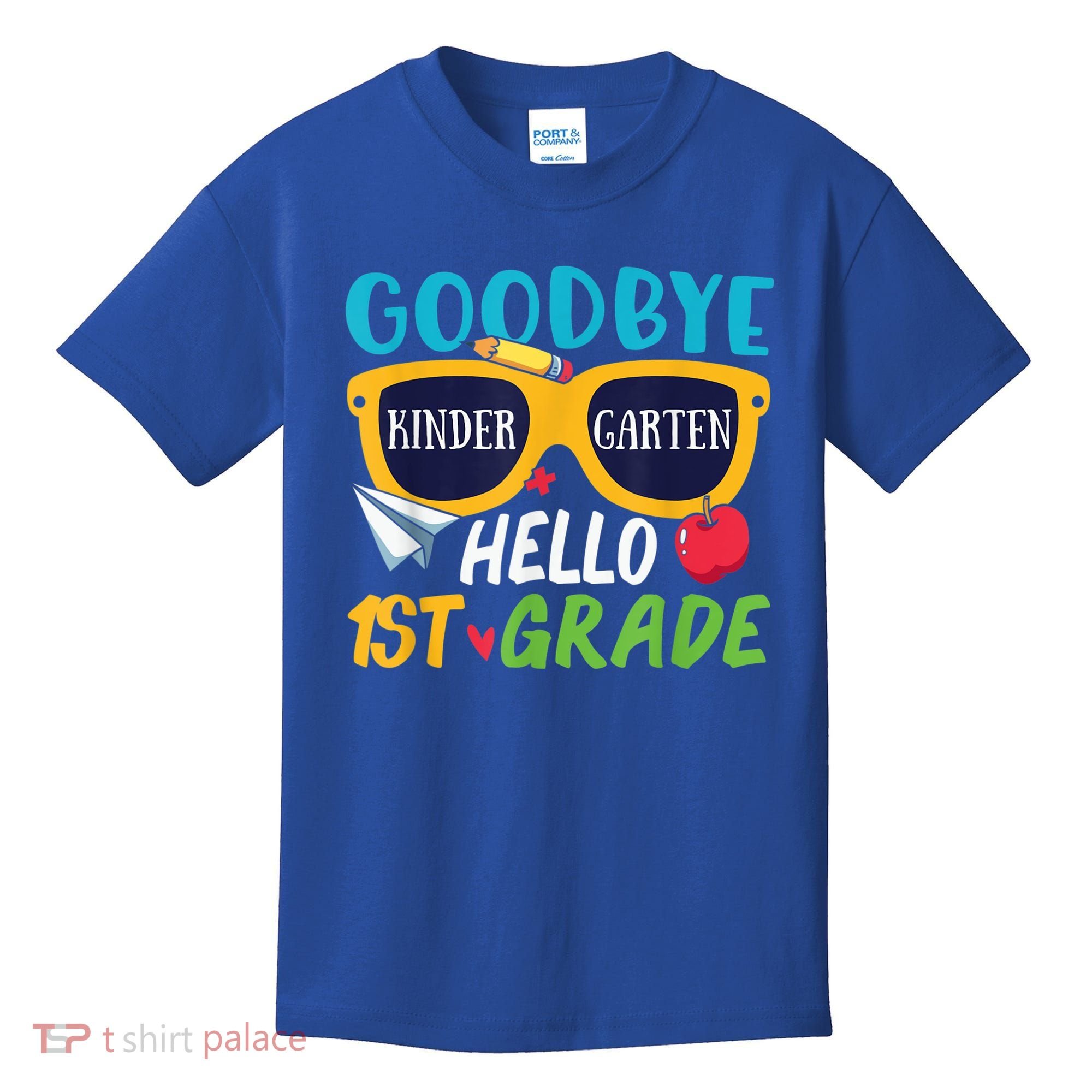 Graduation Shirt Goodbye Kindergarten Hello 1st Grade School Kids T-Shirt