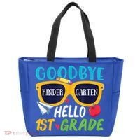 Graduation Shirt Goodbye Kindergarten Hello 1st Grade School Tote Bag thumb 0