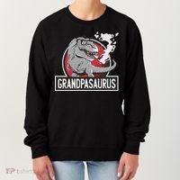 Grandpasaurus Smoking Grandpa Trex Funny Women's Sweatshirt thumb 0