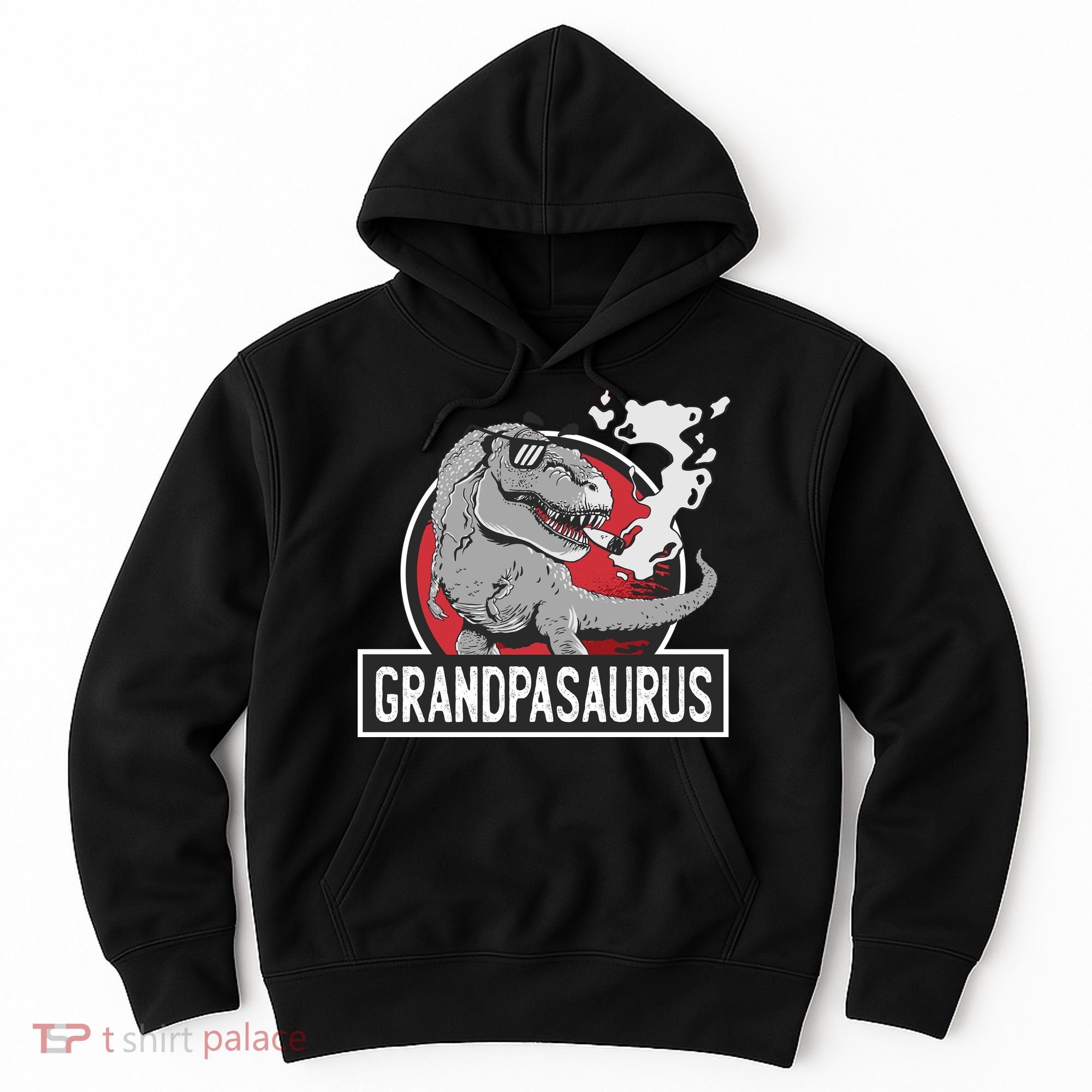 Grandpasaurus Smoking Grandpa Trex Funny Hoodie
