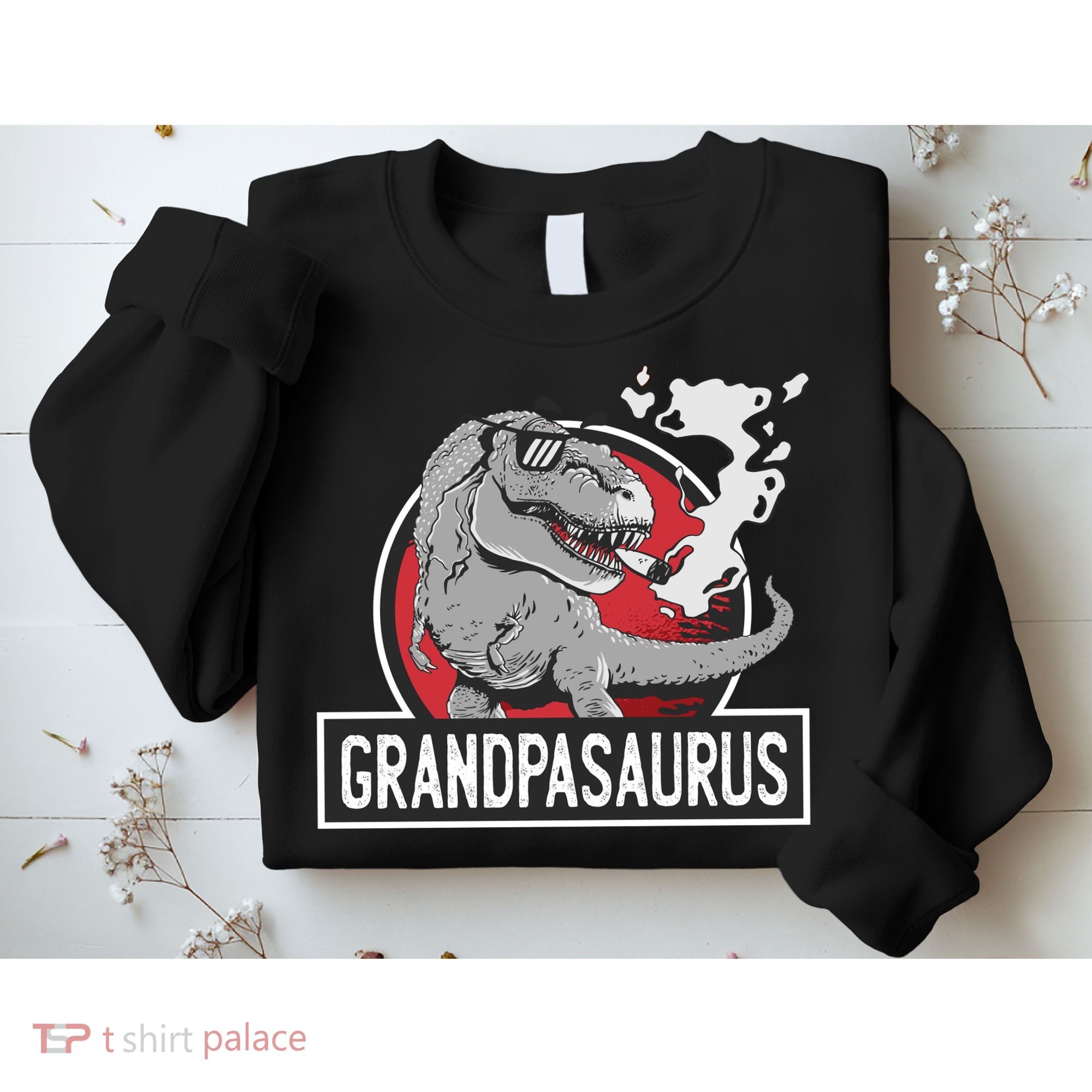 Grandpasaurus Smoking Grandpa Trex Funny Sweatshirt