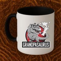 Grandpasaurus Smoking Grandpa Trex Funny Coffee Mug thumb 2