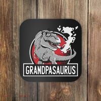 Grandpasaurus Smoking Grandpa Trex Funny Coaster thumb 0
