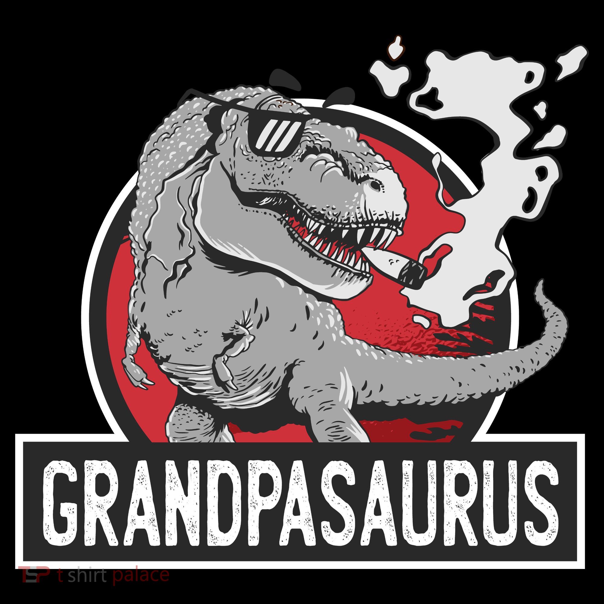 Grandpasaurus Smoking Grandpa Trex Funny Women's Hoodie