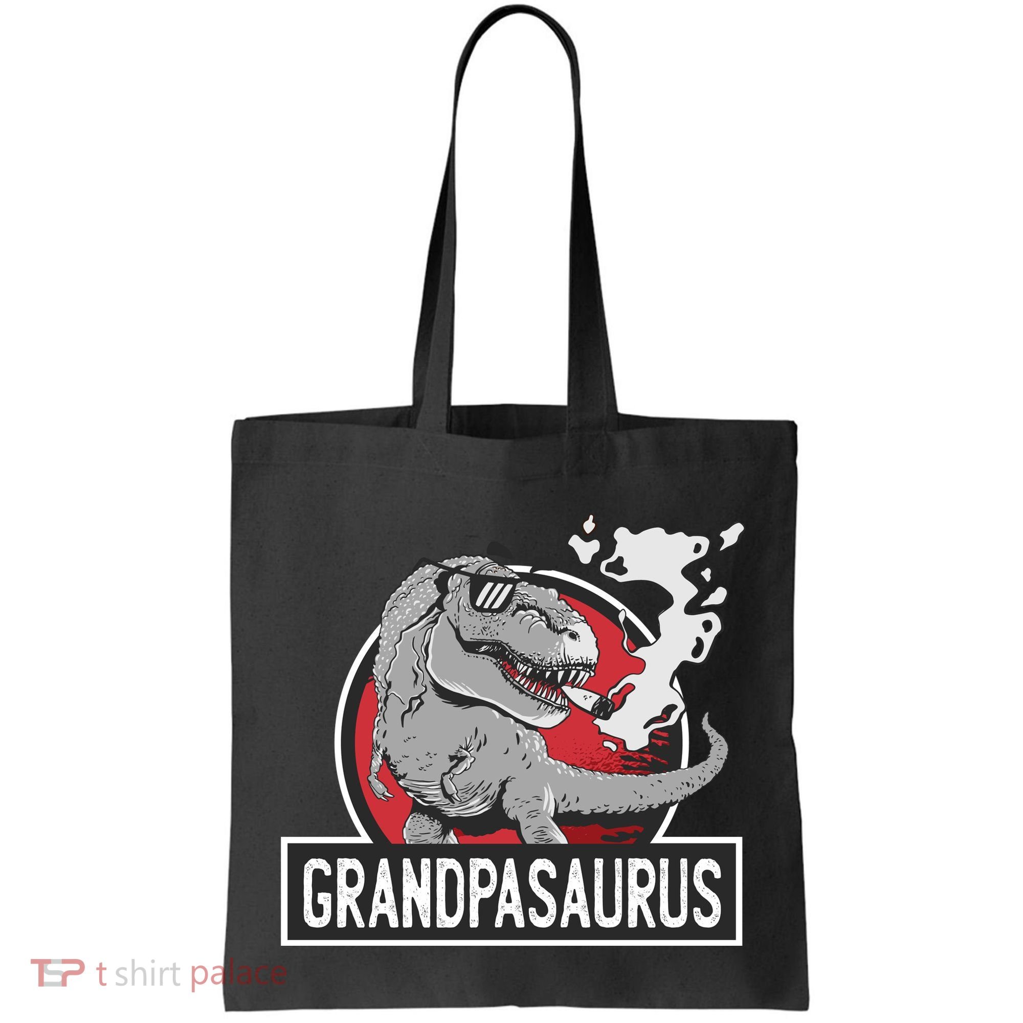 Grandpasaurus Smoking Grandpa Trex Funny Tote Bag