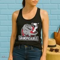 Grandpasaurus Smoking Grandpa Trex Funny Women's Tank Top thumb 2