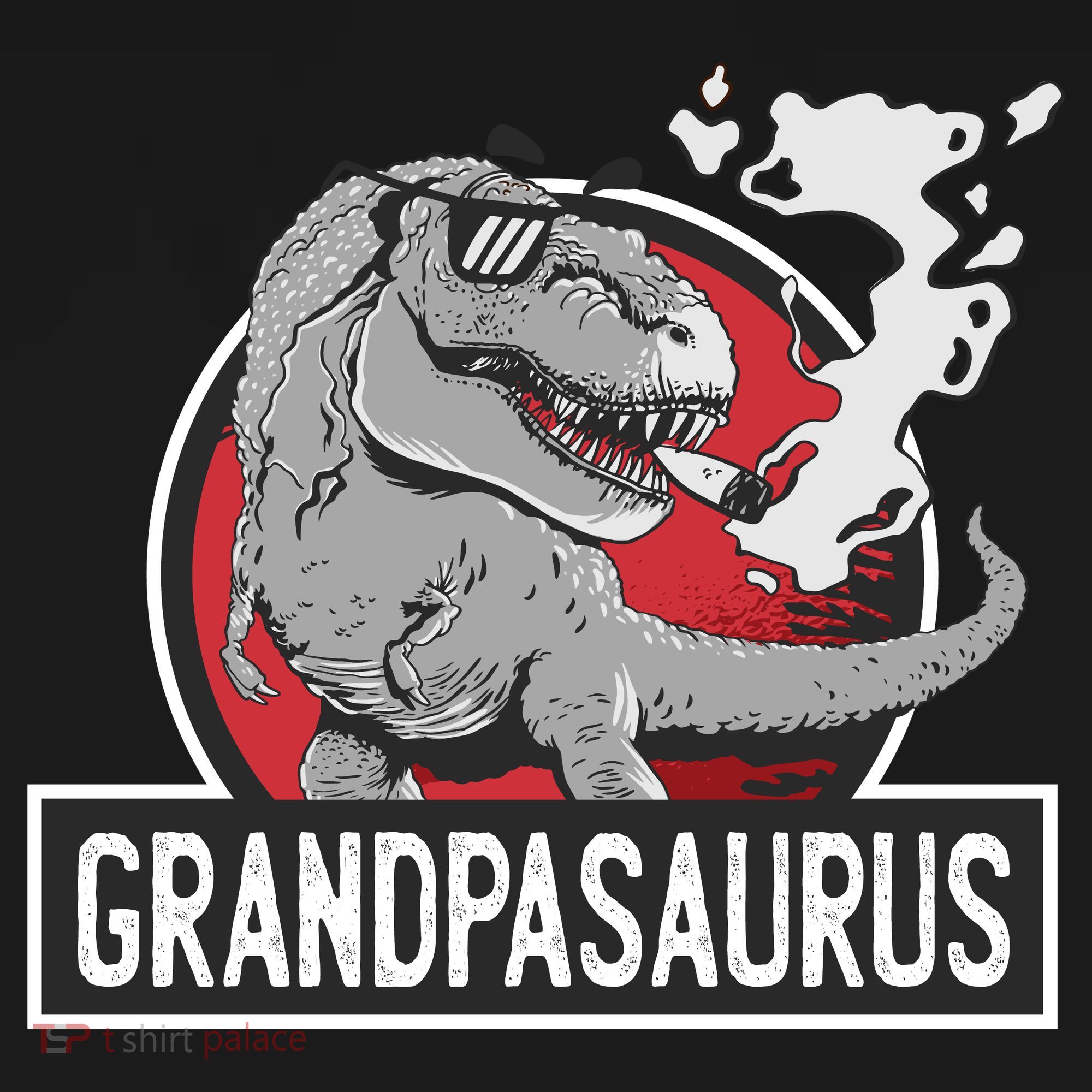 Grandpasaurus Smoking Grandpa Trex Funny Women's Tank Top