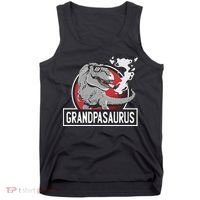 Grandpasaurus Smoking Grandpa Trex Funny Tank Top thumb 0