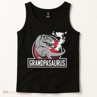 Grandpasaurus Smoking Grandpa Trex Funny Tank Top thumb 2