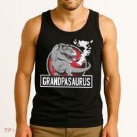 Grandpasaurus Smoking Grandpa Trex Funny Tank Top thumb 3
