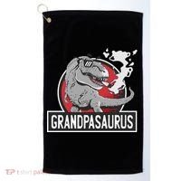 Grandpasaurus Smoking Grandpa Trex Funny Golf Towel thumb 0