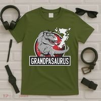 Grandpasaurus Smoking Grandpa Trex Funny T-Shirt thumb 5