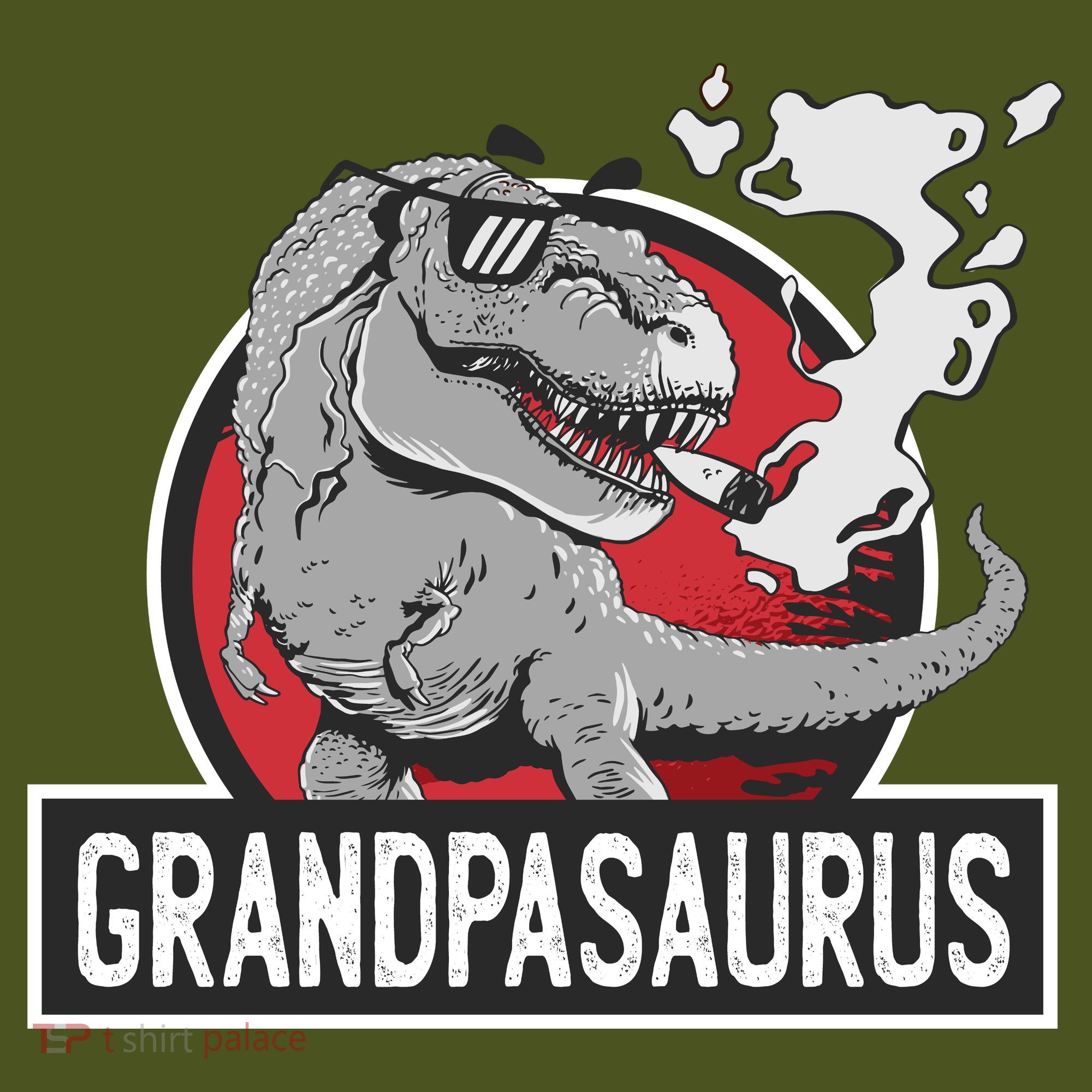Grandpasaurus Smoking Grandpa Trex Funny Mousepad