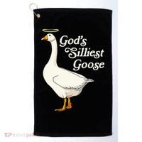 God's Silliest Goose God's Silliest Goose Duck Funny Golf Towel thumb 0